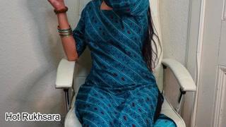 Desi Indian Hot Rich Aunty Gets Fucked by Cleaner on the Chair While Husband Watches TV